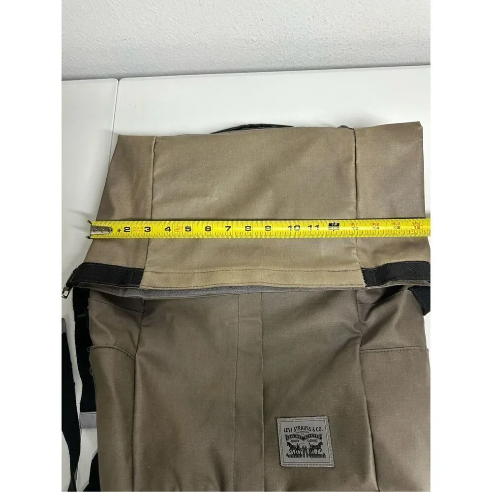 Levi's Men's Valencia Roll Top Backpack Men's Roll Top Backpack Tan Black *Notes